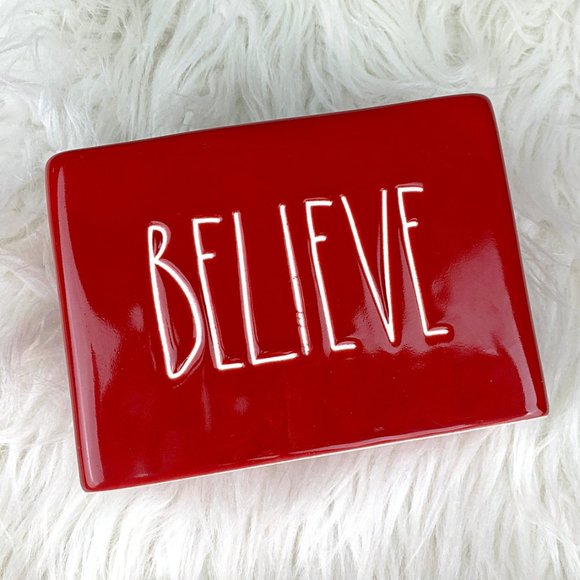 Rae Dunn Believe Ceramic Holiday Organizer Holder - Picture 6 of 12
